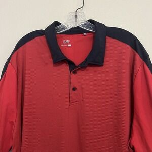 Sligo Golf Polo‎ Shirt Men's XXL Preppy Sporty Golf Work Breathable Red And Navy